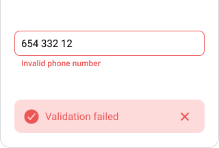 User friendly error message example